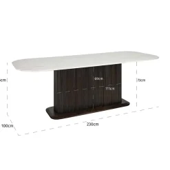 Eettafel marmer en donker hout - Richmond Interiors Mayfield