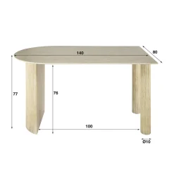 Eettafel met een keramiek blad - Giani Romano