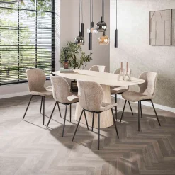 Eettafel met ovale blad - Giani Centro