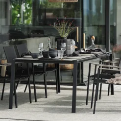 Eettafel voor buiten betonlook glas - Brafab Lyra