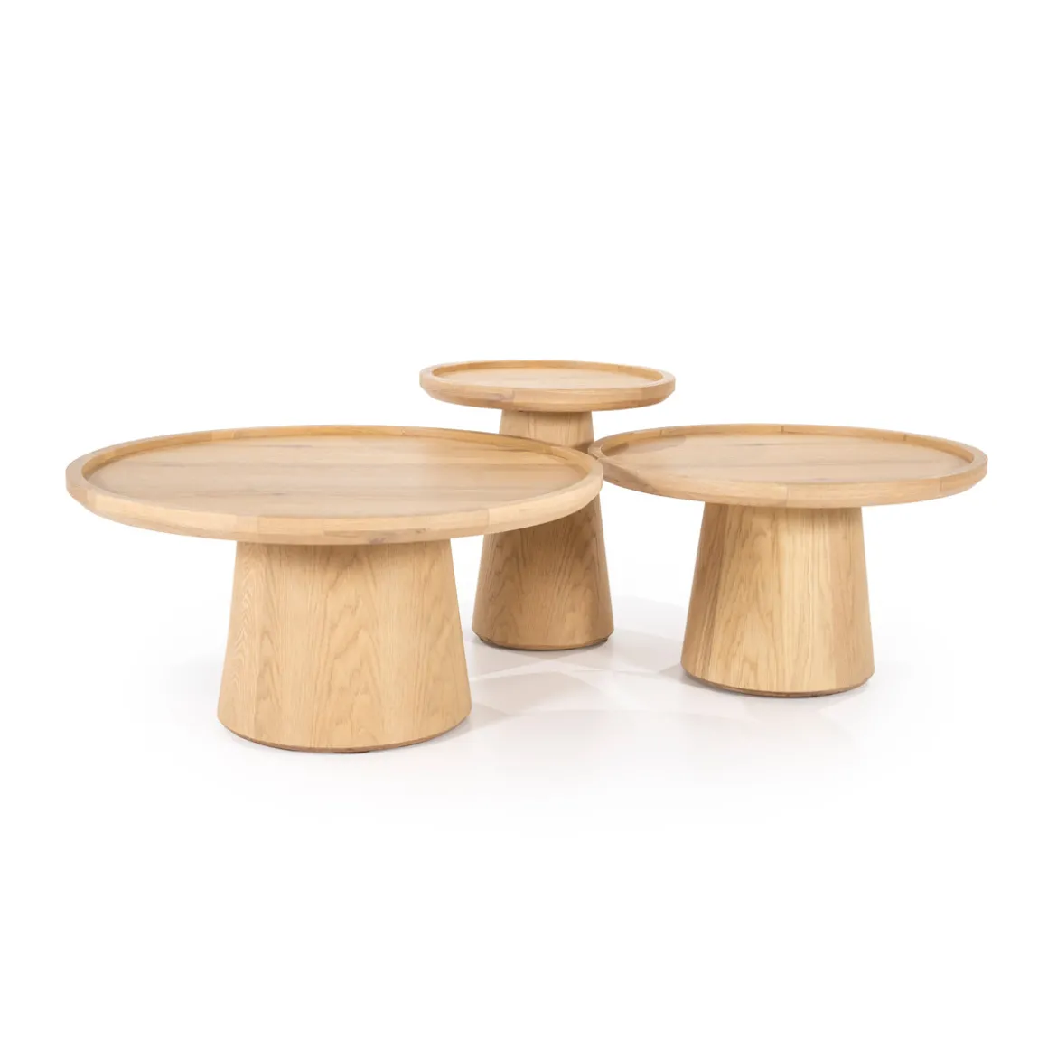 Eiken bijzettafel rond - Eleonora Leia