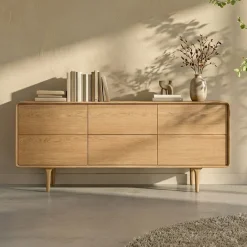 Eiken dressoir met ronde hoeken - Bodio Sara