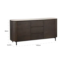 Eiken dressoir met travertine - Richmond Interiors Ritz