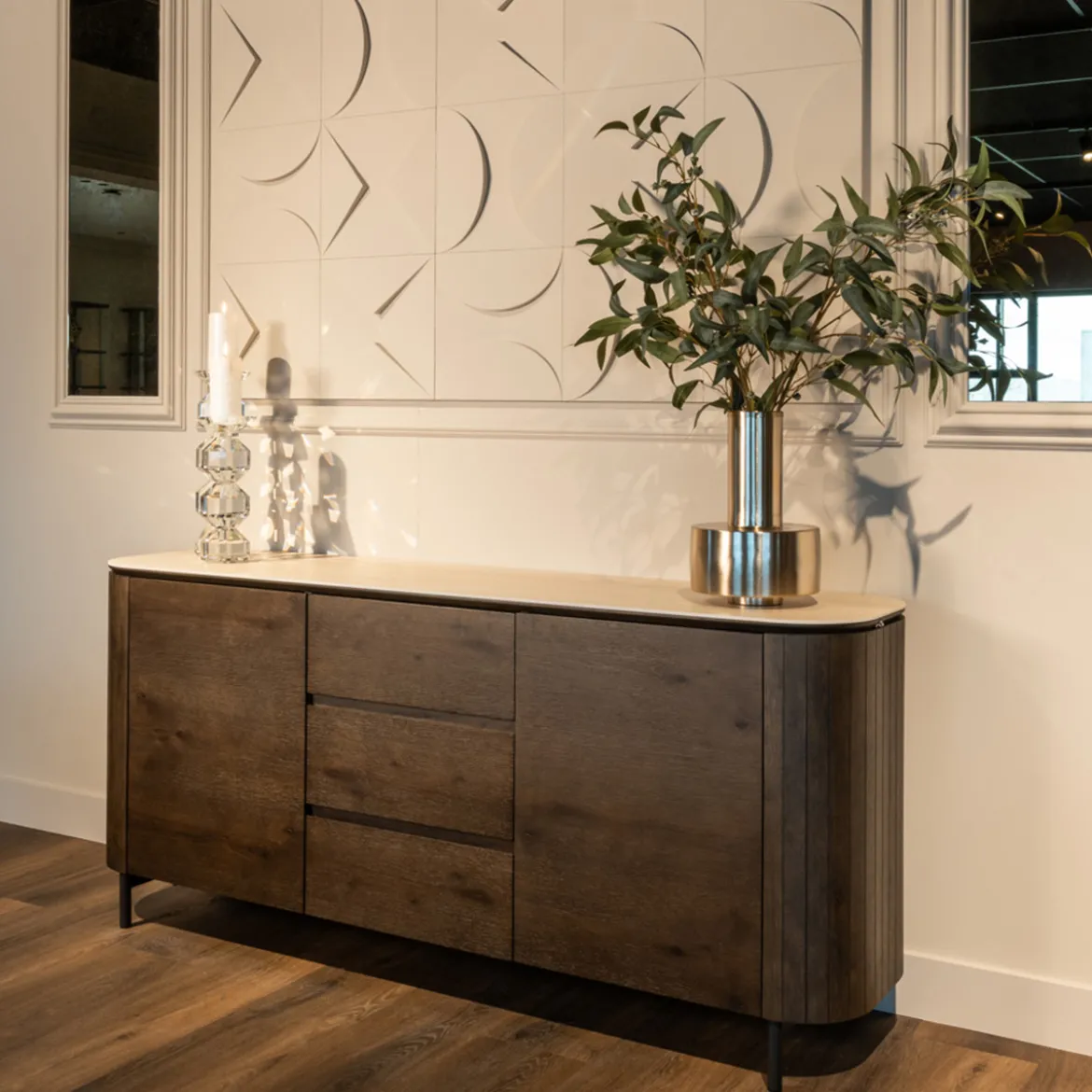 Eiken dressoir met travertine - Richmond Interiors Ritz
