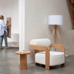 Eiken fauteuil modern design - Zuiver Oolong