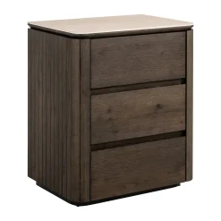 Eiken nachtkastje met travertine - Richmond Interiors Ritz
