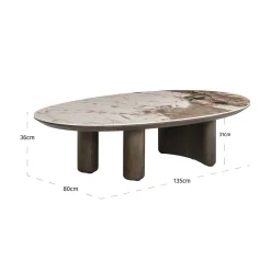 Eiken salontafel met keramiek - Richmond Interiors Langford