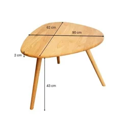 Eiken salontafel organisch - Kare Design Vigo