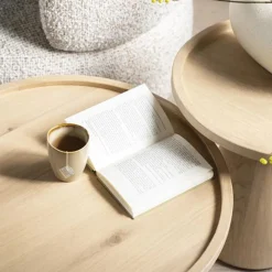 Eiken salontafel rond - Eleonora Leia