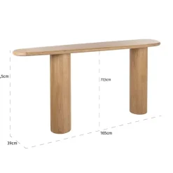 Eiken sidetable organische vorm - Richmond Interiors Oakley
