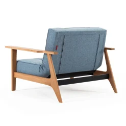 Fauteuil met eiken armleuningen - Innovation Living Splitback Frej Natural