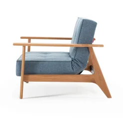 Fauteuil met eiken armleuningen - Innovation Living Splitback Frej Natural
