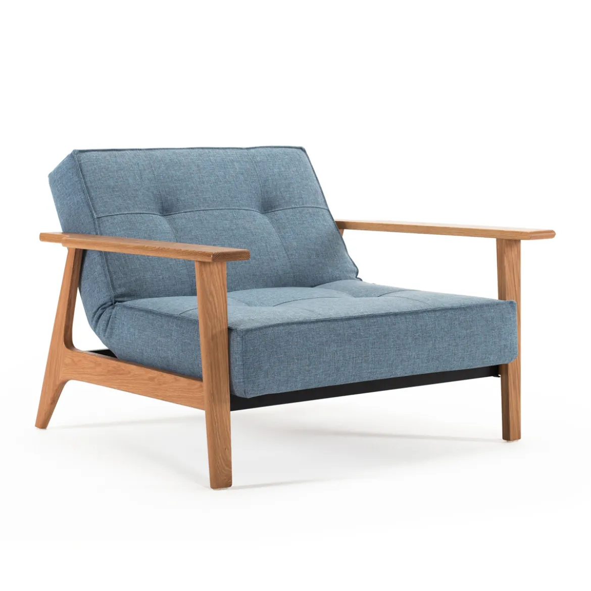 Fauteuil met eiken armleuningen - Innovation Living Splitback Frej Natural