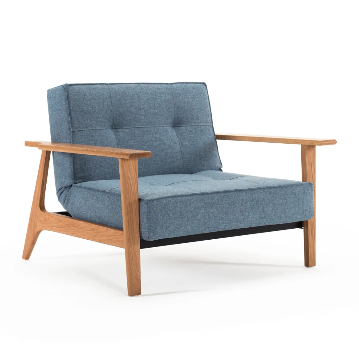 Fauteuil met eiken armleuningen - Innovation Living Splitback Frej Natural