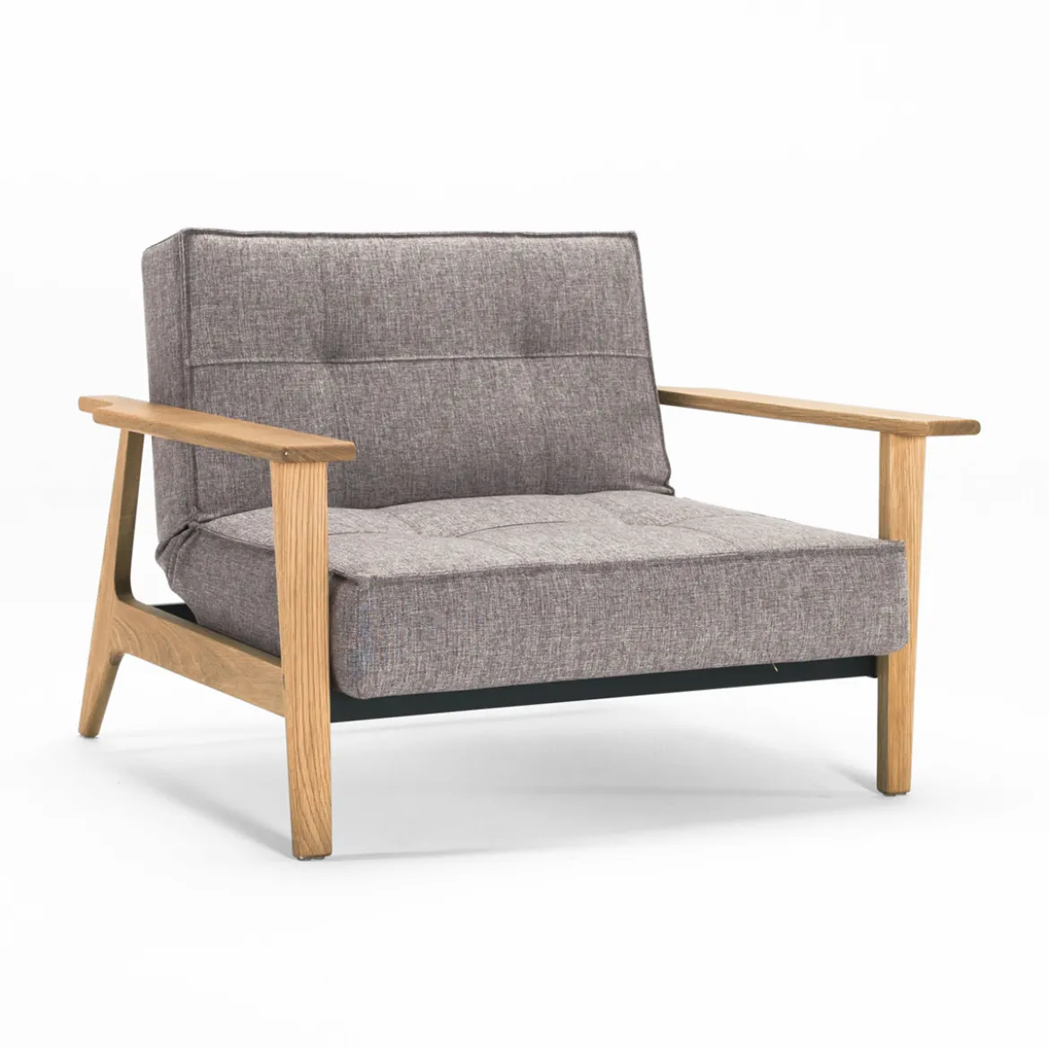 Fauteuil met eiken armleuningen - Innovation Living Splitback Frej Natural