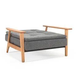 Fauteuil met eiken armleuningen - Innovation Living Dublexo Frej Natural