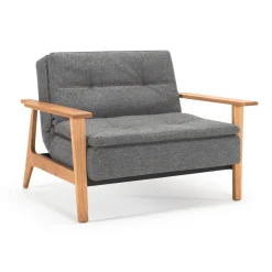Fauteuil met eiken armleuningen - Innovation Living Dublexo Frej Natural
