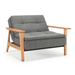 Fauteuil met eiken armleuningen - Innovation Living Dublexo Frej Natural