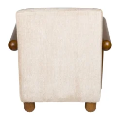 Fauteuil met houten armleuning - Dutchbone Robinson