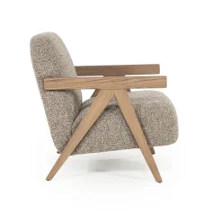 Fauteuil met houten armleuning - Eleonora Francis