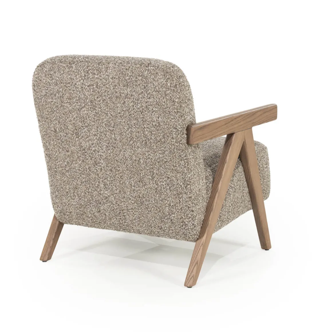 Fauteuil met houten armleuning - Eleonora Francis