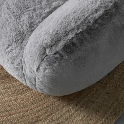 Fauteuil zachte vacht grijs - Bodio Fluff