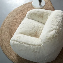 Fluffy fauteuil creme vacht - Bodio Fluff
