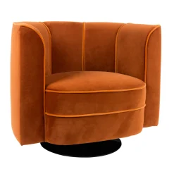 Fluwelen draaifauteuil - Dutchbone Flower