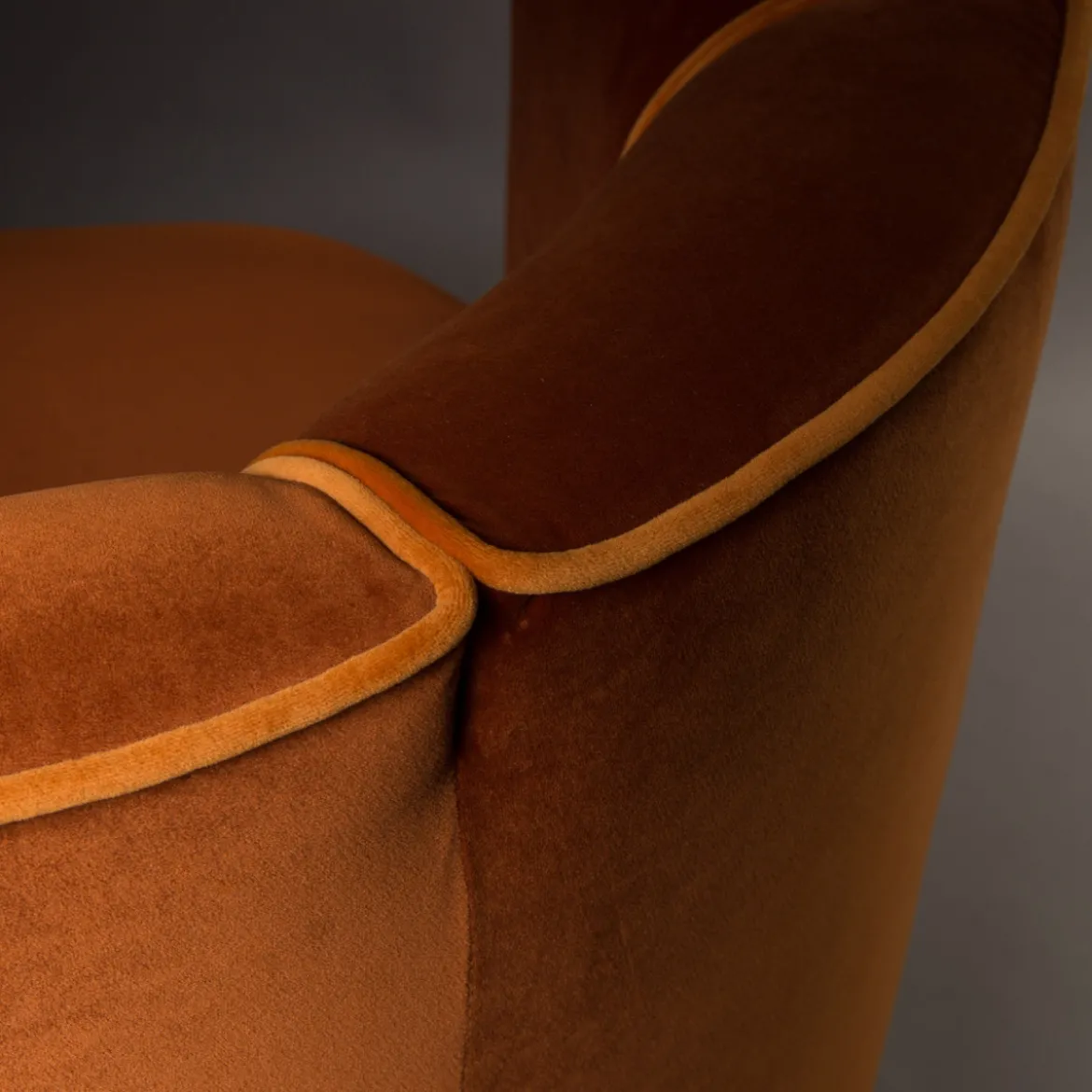 Fluwelen draaifauteuil - Dutchbone Flower