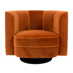 Fluwelen draaifauteuil - Dutchbone Flower