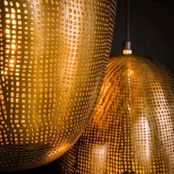 Getrapte hanglamp brons met gaatjes - Santa Cosmic