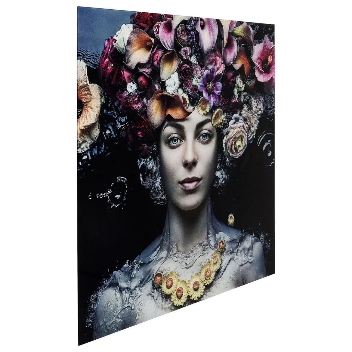 Glas portret - Kare Design Flower Art Lady