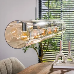 Glazen buis hanglamp amberglas - Santa Amber Glas
