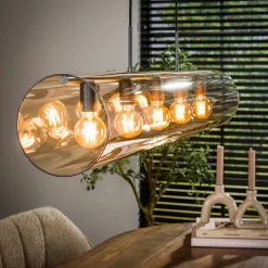 Glazen buis hanglamp amberglas - Santa Amber Glas