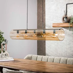 Glazen buis hanglamp amberglas - Santa Amber Glas