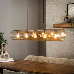 Glazen buis hanglamp amberglas - Santa Amber Glas