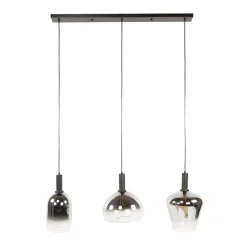 Glazen hanglamp zilver grijs - Santa Zenith