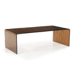 Glazen salontafel retro bruin - By-Boo Ripple