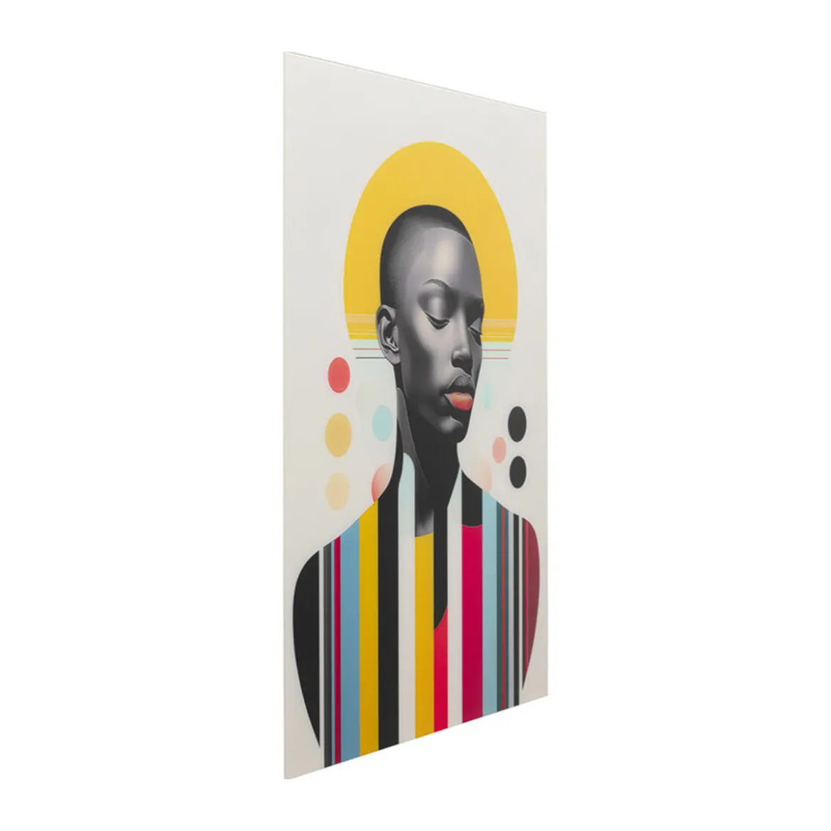 Glazen wanddecoratie geel - Kare Design Muse