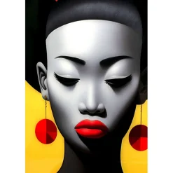 Glazen wanddecoratie rood - Kare Design Muse