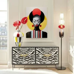 Glazen wanddecoratie rood - Kare Design Muse