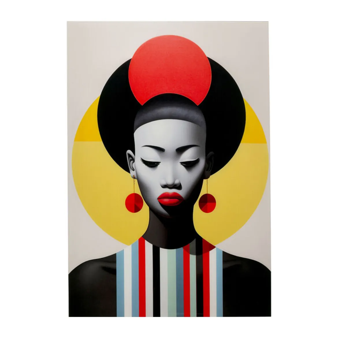Glazen wanddecoratie rood - Kare Design Muse