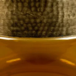 Gouden bijzettafel met glas - Dutchbone Cave