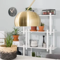 Gouden booglamp modern - Zuiver Metal Bow