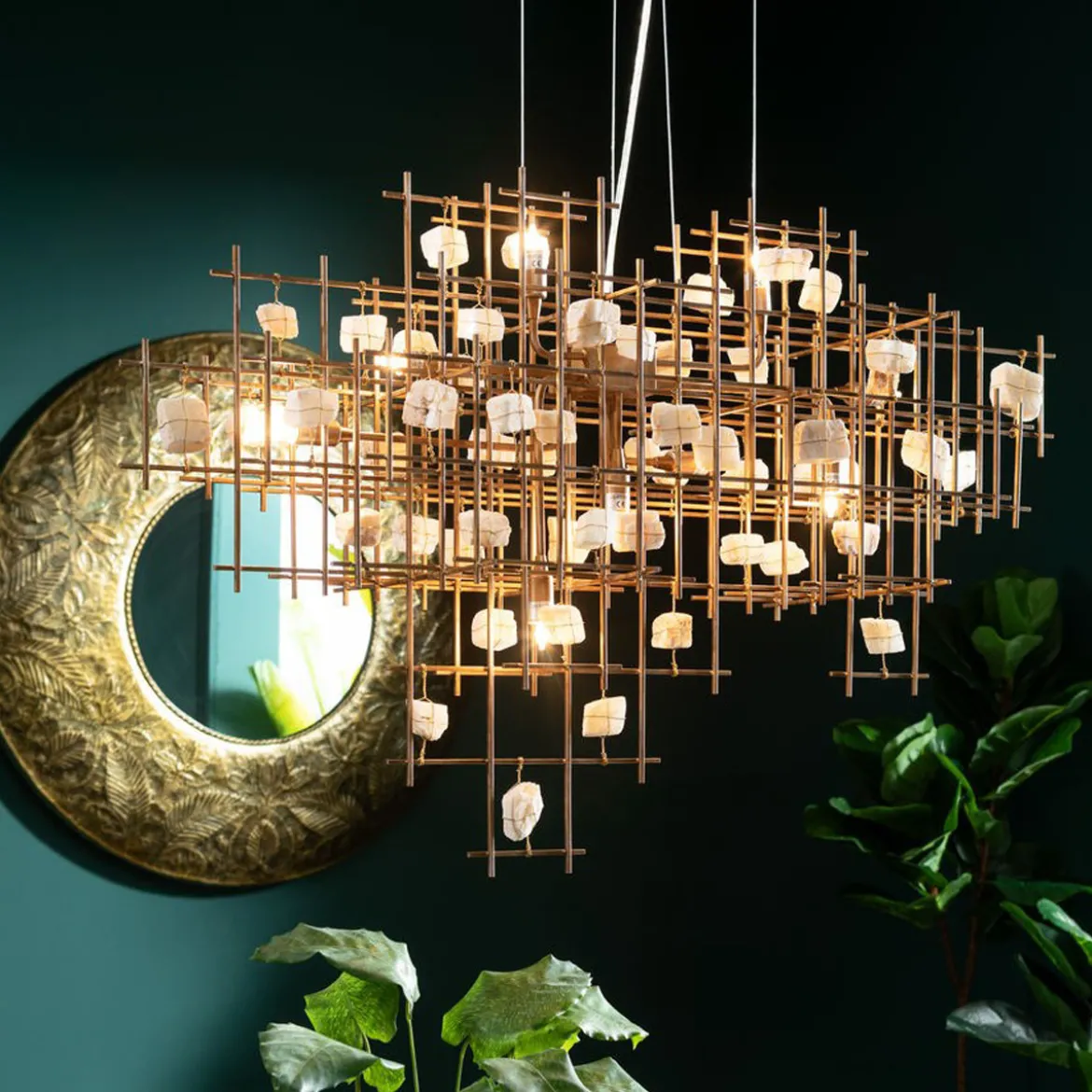 Gouden design hanglamp - Kare Design Stone Mobile