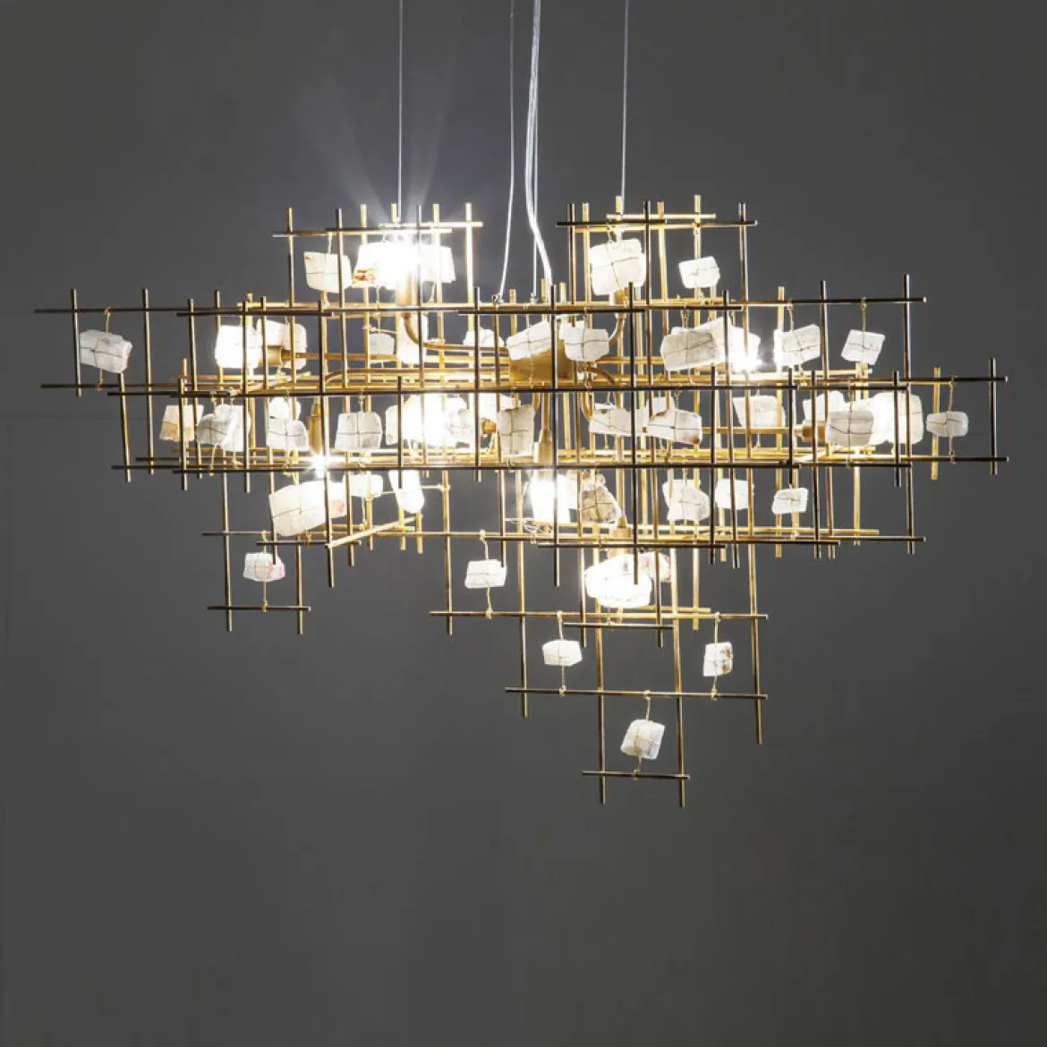 Gouden design hanglamp - Kare Design Stone Mobile