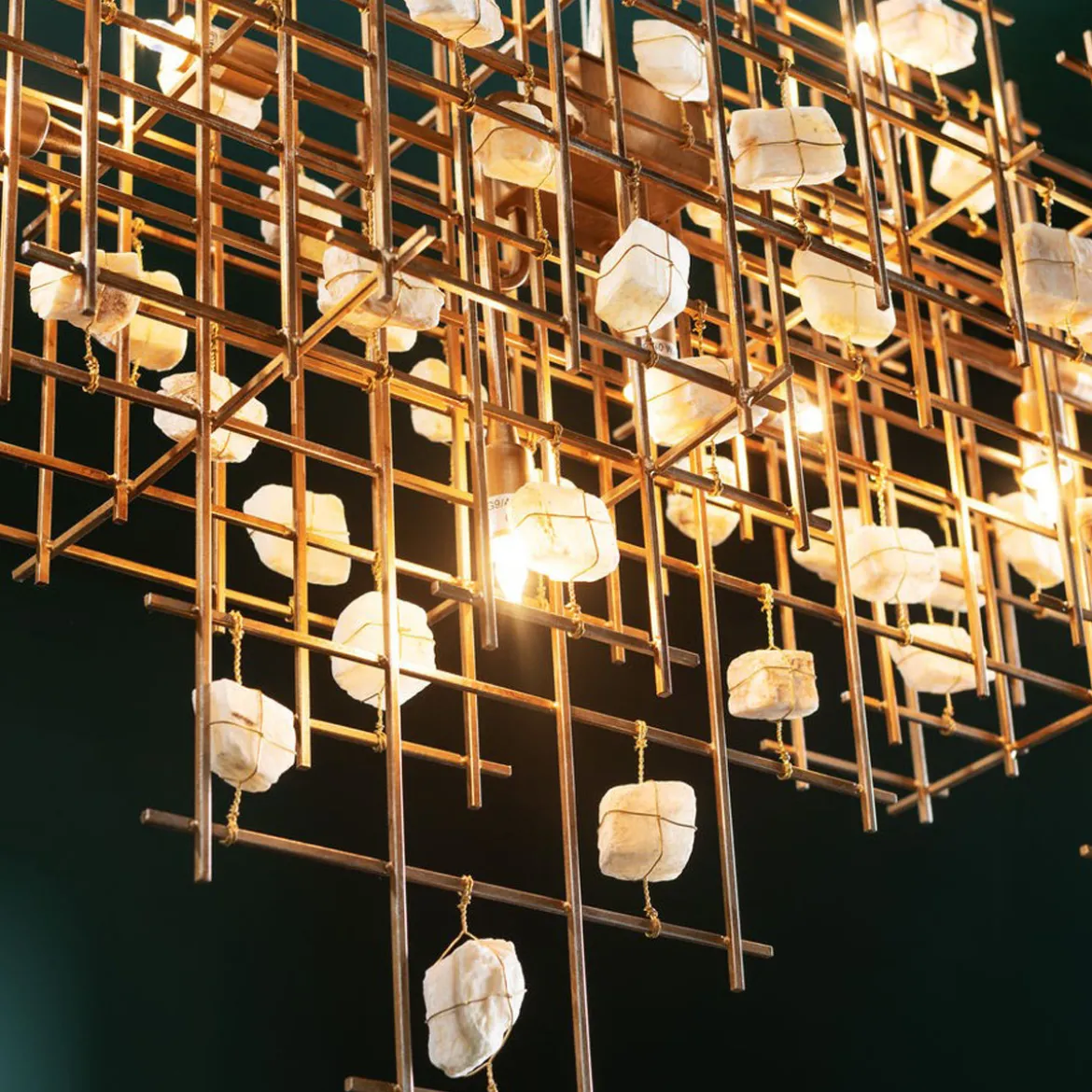 Gouden design hanglamp - Kare Design Stone Mobile