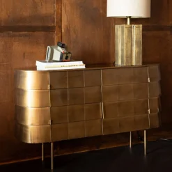 Gouden dressoir ovaal - Dutchbone Hanna