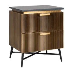 Gouden nachtkastje met marmer - Richmond Interiors Ironville
