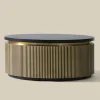 Gouden salontafel rond - Bodio Rush